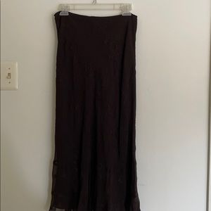 Long brown skirt